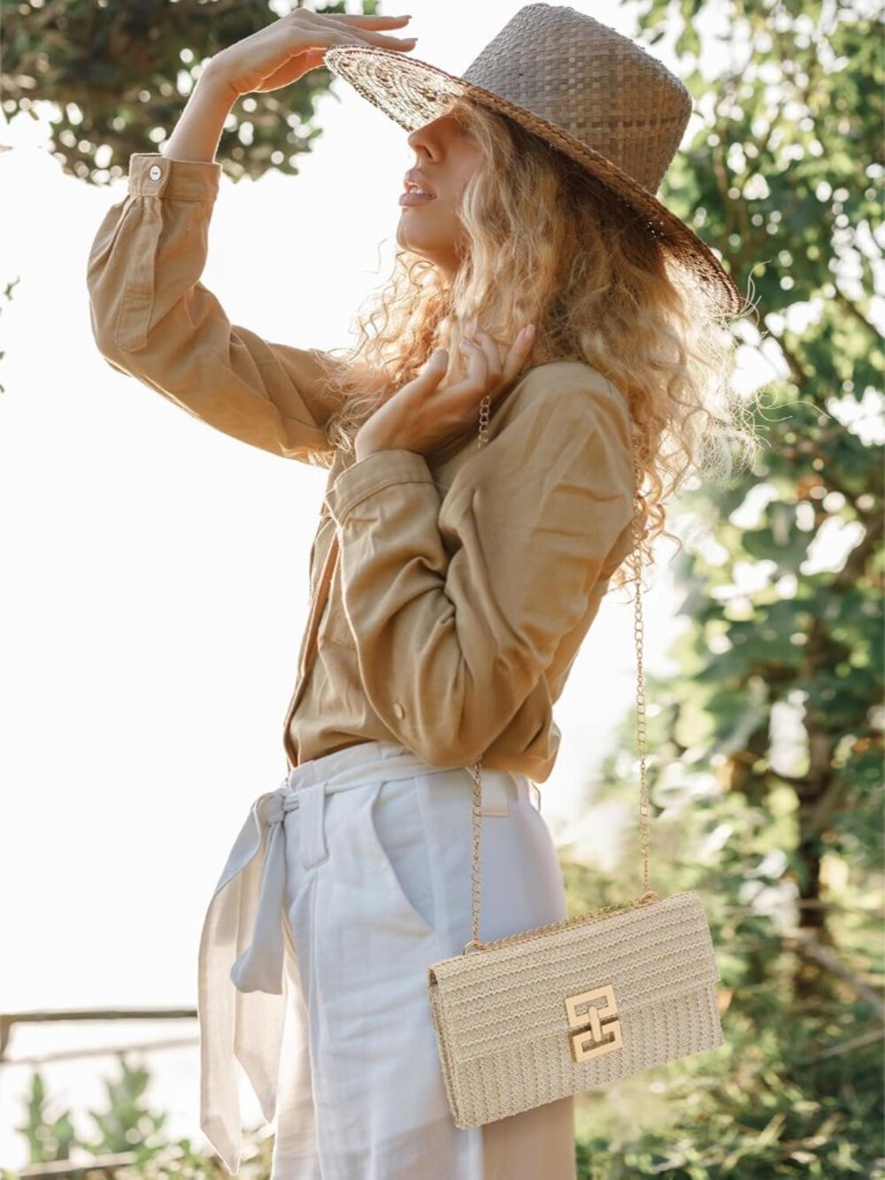 CHUNLI Straw Purse Woven Beach Bag Summer Clutch Purse Boho Crossbody Bags for W - Picture 3 of 6